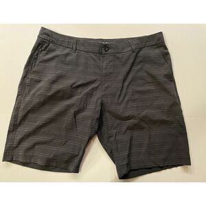 Hang Ten Men's Gray Stripes Shorts W Security‎ Pocket Sz 40